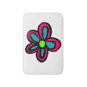 Stomme roze bloem badmat (Voorkant Verticaal)