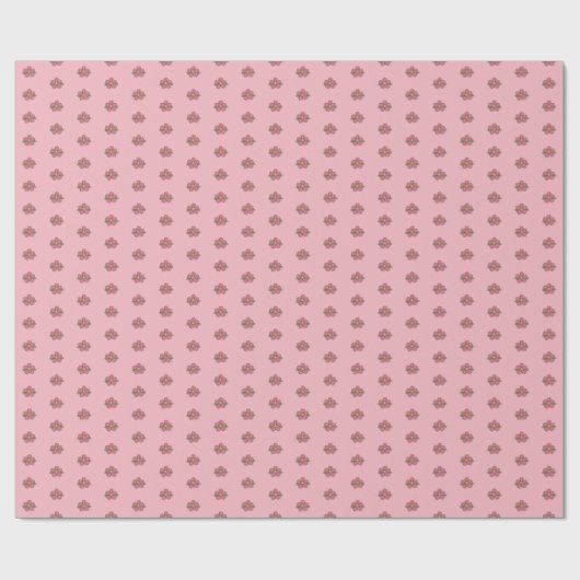 Stomme roze bloem cadeaupapier (Vlak)