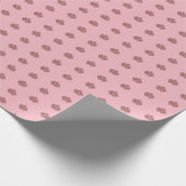 Stomme roze bloem cadeaupapier (Hoek)