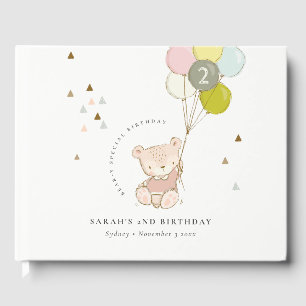 Stomme roze blush Beer ballon Elke dag van de dag Gastenboek