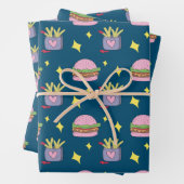 Stomme roze brander en kunststofpakpapier inpakpapier vel (In situ)