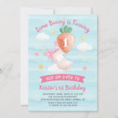 Stomme roze een paar cent met wortel Birthday Kaart (Voorkant)