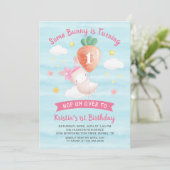 Stomme roze een paar cent met wortel Birthday Kaart (Staand voorkant)