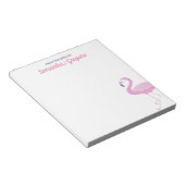 Stomme roze flamingo van het bureau van notitieblok (Schuin)