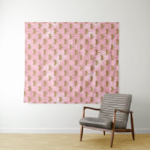 Stomme roze glitter Pricess betegeld Wandkleed (In Situ (horizontaal))