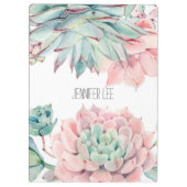 Stomme roze groene sacharose en jouw naam op  klembord (Achterkant)