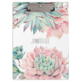 Stomme roze groene sacharose en jouw naam op  klembord (Voorkant)