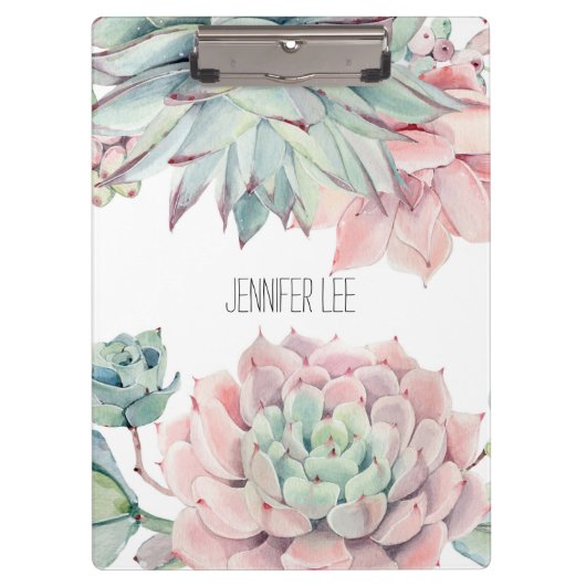 Stomme roze groene sacharose en jouw naam op  klembord (Voorkant)