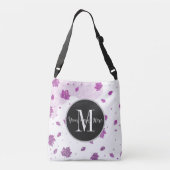 Stomme roze najaarbladeren toevoegen Jouw naam Crossbody Tas (Achterkant)