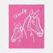 Stomme roze paarden die een deken tekenen voor mei (Voorkant)