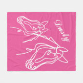 Stomme roze paarden die een deken tekenen voor mei (Voorkant (Horizontaal))