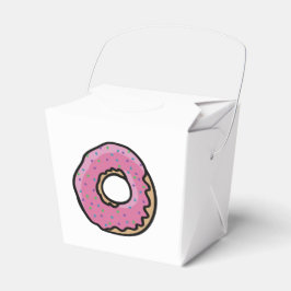 Stomme roze regendruppels donuts bedankdoosjes