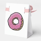 Stomme roze regendruppels donuts bedankdoosjes (Achterkant)