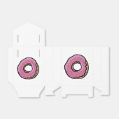 Stomme roze regendruppels donuts bedankdoosjes (Uitgevouwen)