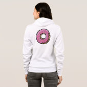 Stomme roze regendruppels donuts hoodie (Achterkant volledig)