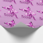 Stomme roze tijgerkattenpapier cadeaupapier (Hoek)