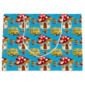 Stomme schoolbuspatroontas groot cadeauzakje (Voorkant)