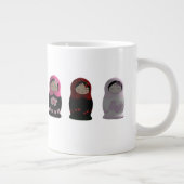 Stomme set van morsen voor vrouwen Matryoshka nest Grote Koffiekop (Rechts)
