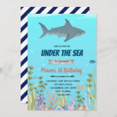 Stomme shark verjaardagsdouche feestdagenkaart (Voorkant / Achterkant)