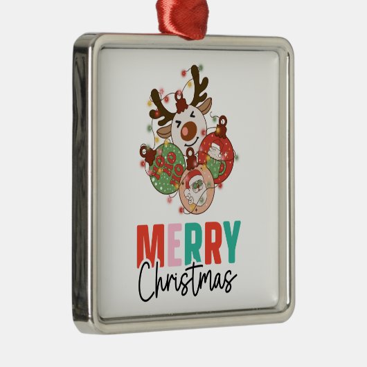 Stomme siervoorwerpen - Kerst van Merry Metalen Ornament (Rechts)