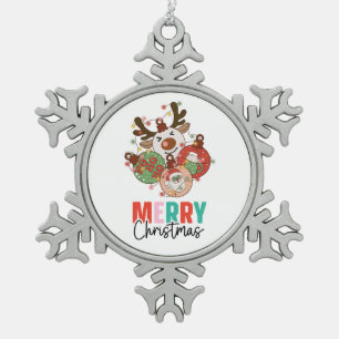 Stomme siervoorwerpen - Kerst van Merry Tin Sneeuwvlok Ornament