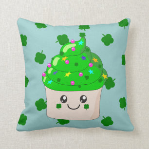 Stomme sint-Patricks Dag Groene Cupcake Cushion Kussen