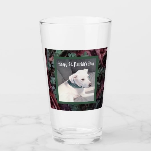 Stomme sint-Patrick's Day Shamrocks and Clovers Do Glas (Voorkant)