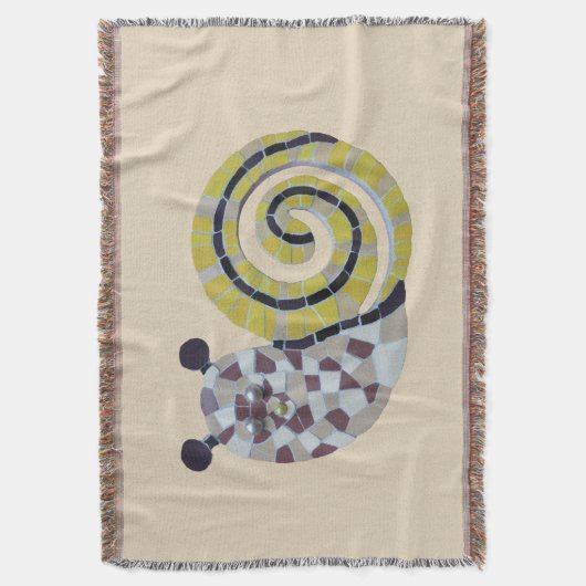 Stomme slak mozaïekkost. Trow Blanket Deken (Voorkant Verticaal)