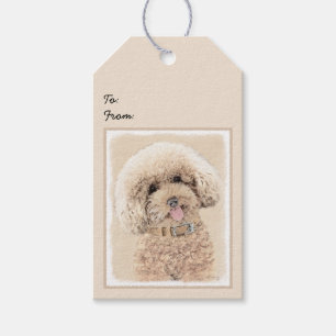 Stomme (Speelgoed, miniatuur) schilderende oorspro Cadeaulabel