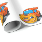 Stomme sportevenbrandwagen |Kies achtergrondkleur Cadeaupapier (Rol Hoek)