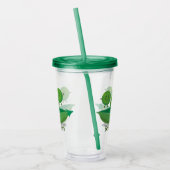 Stomme springerwten in de illustratie van de carto acryl drinkbeker (Links)