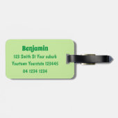 Stomme springerwten in de illustratie van de carto bagagelabel (Achterkant horizontaal)