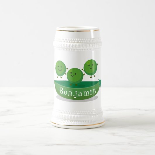 Stomme springerwten in de illustratie van de carto bierpul (Center)