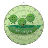 Stomme springerwten in de illustratie van de carto dartbord (Voorkant)