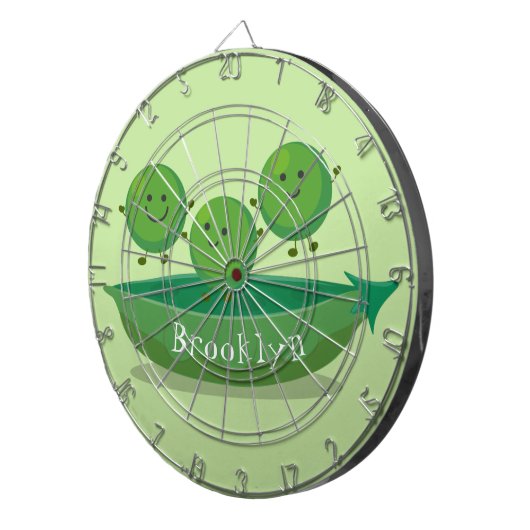 Stomme springerwten in de illustratie van de carto dartbord (Voorkant Rechts)