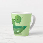 Stomme springerwten in de illustratie van de carto latte mok (Rechterhoek)