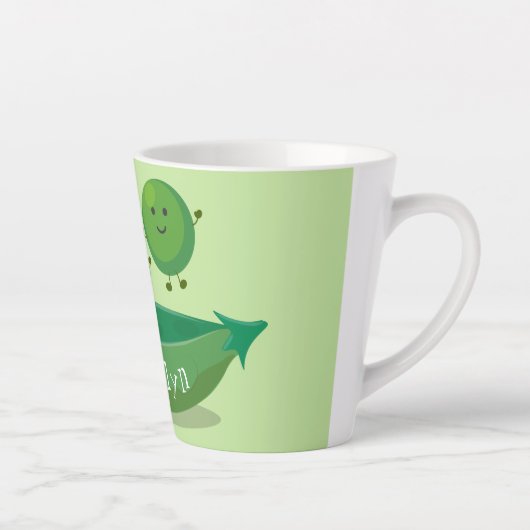 Stomme springerwten in de illustratie van de carto latte mok (Rechts)