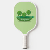 Stomme springerwten in de illustratie van de carto pickleball paddle (Achterkant)