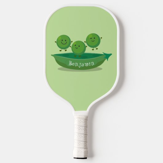 Stomme springerwten in de illustratie van de carto pickleball paddle (Achterkant)