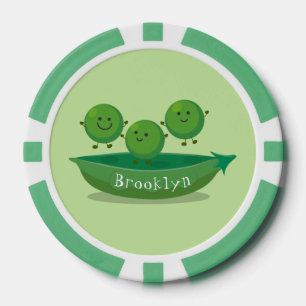 Stomme springerwten in de illustratie van de carto poker chips