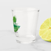 Stomme springerwten in de illustratie van de carto shot glas (Rechts)