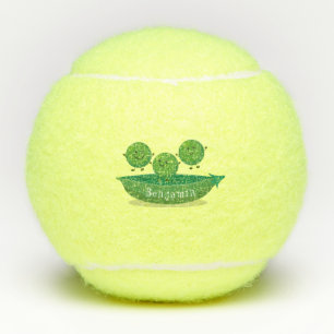 Stomme springerwten in de illustratie van de carto tennisballen