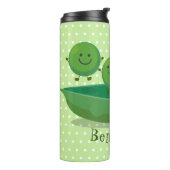 Stomme springerwten in de illustratie van de carto thermosbeker (Gedraaid links)