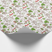 Stomme St. Patrick Symbols Illustratie Doodle Styl Cadeaupapier (Hoek)