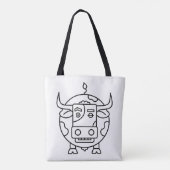 Stomme Stier _ Boodschappentas Tote Bag (Achterkant)