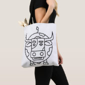 Stomme Stier _ Boodschappentas Tote Bag (Dichtbij)