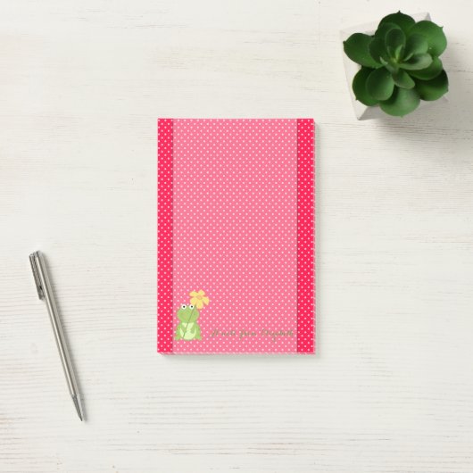 Stomme, stijlvol, pooldots, kikker post-it® notes (Kantoor)