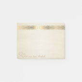 Stomme stijlvolle elegant, kant, hart post-it® notes (Voorkant)