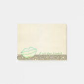 Stomme stijlvolle elegant, lips post-it® notes (Voorkant)