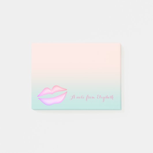 Stomme stijlvolle elegant, lips post-it® notes (Voorkant)